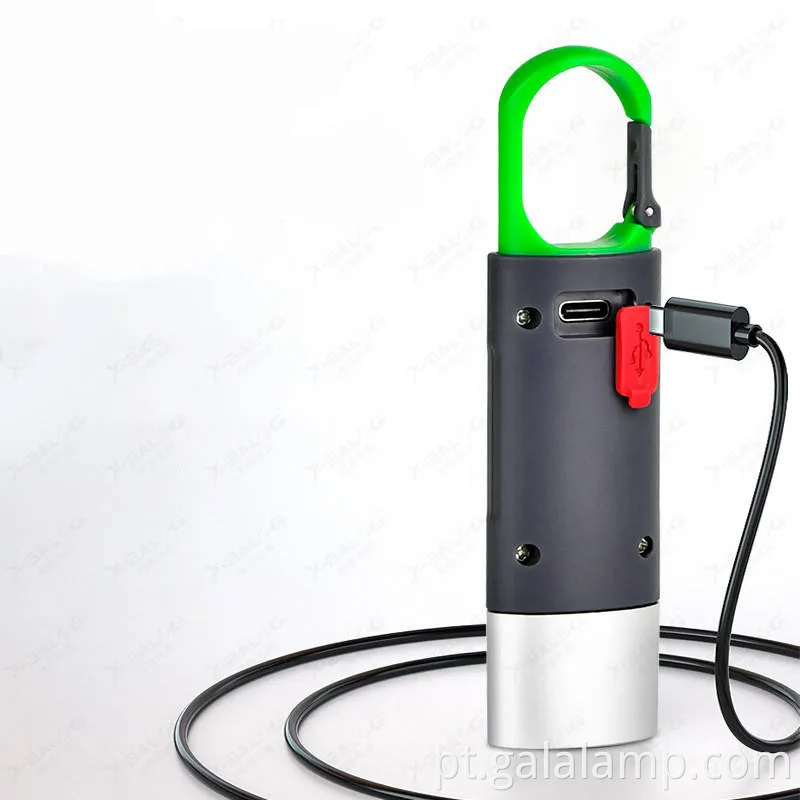 Lanterna recarregável tipo C Tipo C com holofotes brancos brilhantes